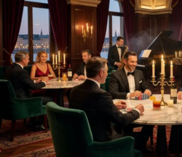 Elegáns poker este gyertyafényes, gourmet vacsorával Budapesten
